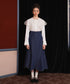 Curve Cut Denim Skirt